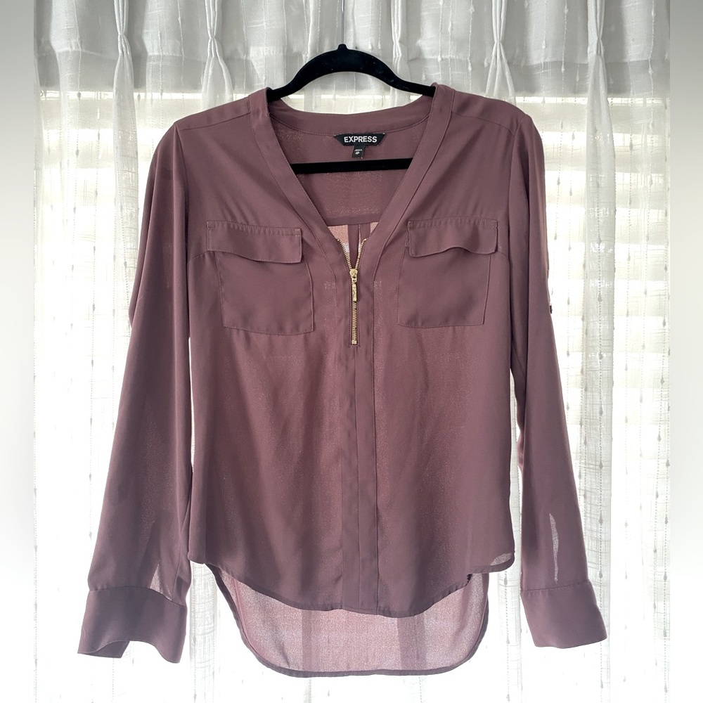 Express zip up blouse